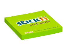 Samolepic bloek Stick'n neonov zelen, 76 x 76 mm