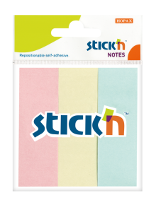 Samolepic znakovac bloky Stick'n mix pastelovch barev, 76 x 25 mm