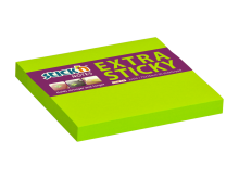 Samolepic bloek Stick'n Extra Sticky neonov zelen, 76 x 76 mm