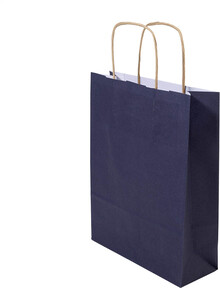 Pap�rov� d�rkov� ta�ka, st�edn� Papbag M, tmav� modr�