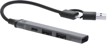 USB hub Zlip, stbrn