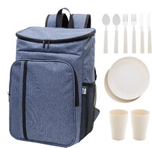 Chladic� piknikov� batoh z RPET Duonic, tmav� modr�