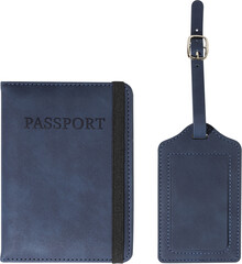 Obal na pas a visa�ka na kufr z RPU TwinPass, tmav� modr�