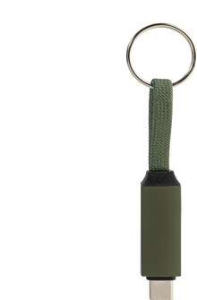 P��v�sek na kl��e 60W kabel USB-C Keycab, tmav� zelen�