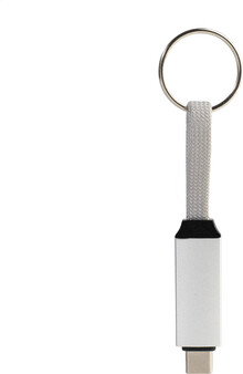 P��v�sek na kl��e 60W kabel USB-C Keycab, st��brn�