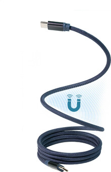 Magnetick� 60W kabel USB-C Magsle, tmav� modr�