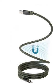 Magnetick� 60W kabel USB-C Magsle, tmav� zelen�