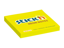 Samolepic bloek Stick'n by Hopax, 76 x 76 mm, neon lut, 100 lstk