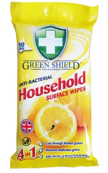 Vlh�en� ut�rky Green Shield, antibakteri�ln�, 50 ks