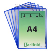 Kapsy Tarifold A4 s o�kem na v��ku, modr� 5ks