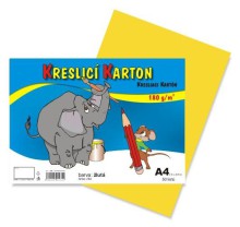 Kreslic� karton Stepa A4, �lut�, 180g/m2, 50 list�