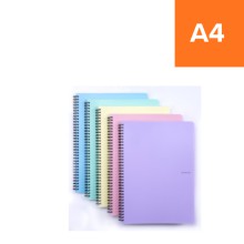 Pozn�mkov� blok krou�kov� PASTELINI, A4, modr�, 70 list�