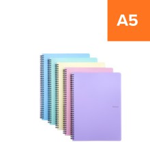 Pozn�mkov� blok krou�kov� PASTELINI, A5, modr�, linkovan�, 60 list�
