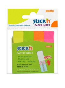 Samolepic� pap�rov� z�lo�ky Stick'n by Hopax, 50 x 12 mm, pastel mix, 4 x 100 l�stk�