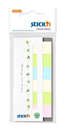 Samolepic� pap�rov� z�lo�ky Stick'n by Hopax, 45 x 15 mm, recykl. barvy, 6 x 30 l�stk�