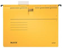 Desky z�v�sn� Leitz ALPHA A4, s rychlovaza�em, �lut�